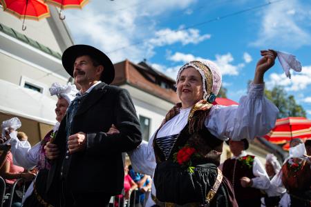 Izjemen obisk zaznamoval 50. Dneve narodnih noš in oblačilne dediščine v Kamniku (Blaž T. Muc)  (66)